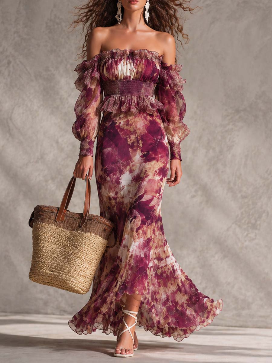 Rosalie | Off-Shoulder Floral Maxi Dress