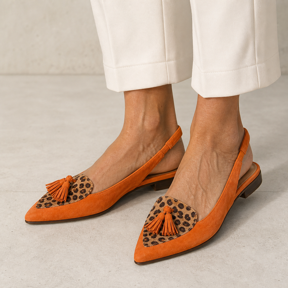 Domicela | Tasseled Suede-Effect Sandals