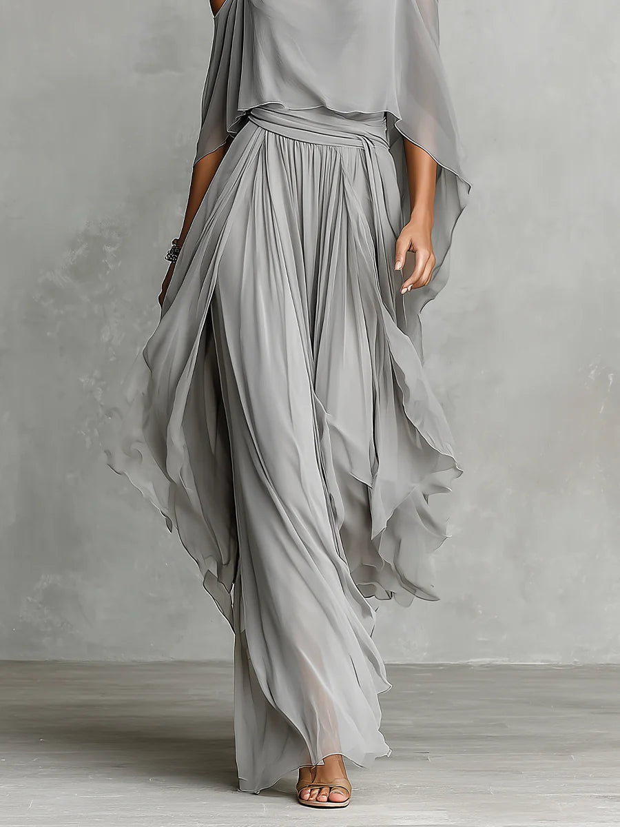 Elodie | Off-Shoulder Chiffon Set