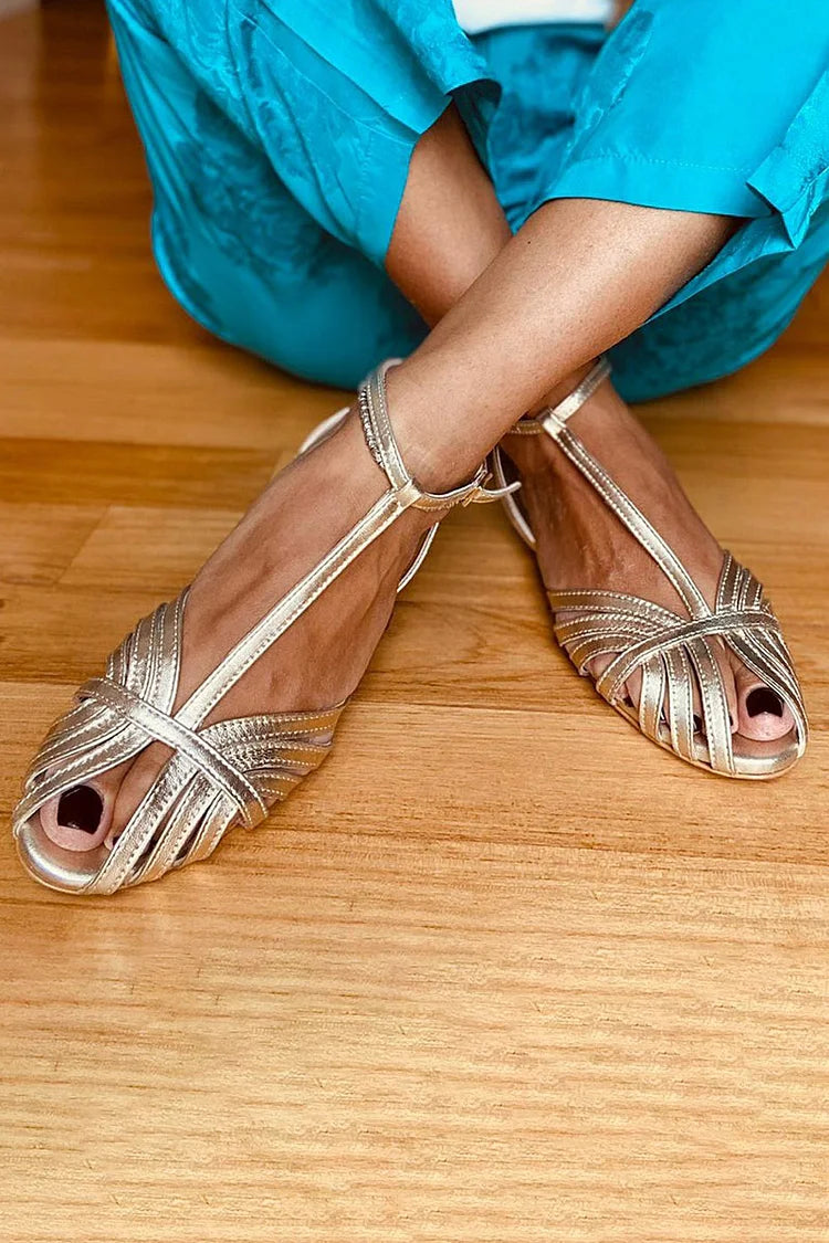 Whitney | Sparkle T-Strap Sandal