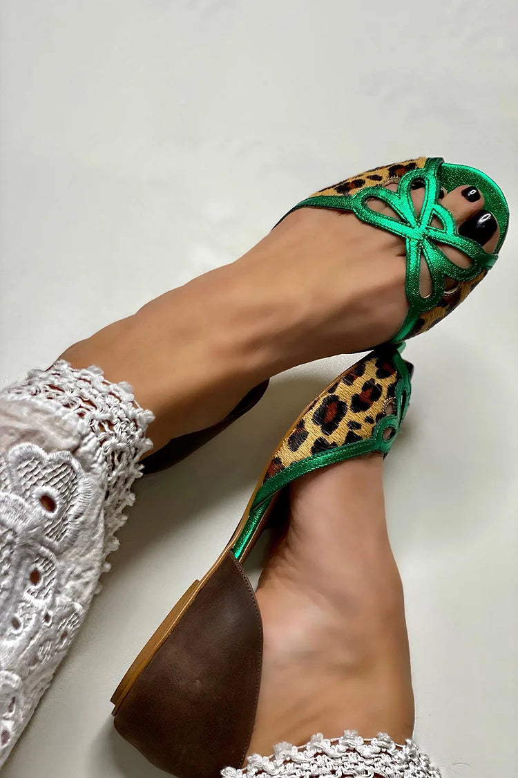 Bree | Colour-Block Leopard Print Sandal