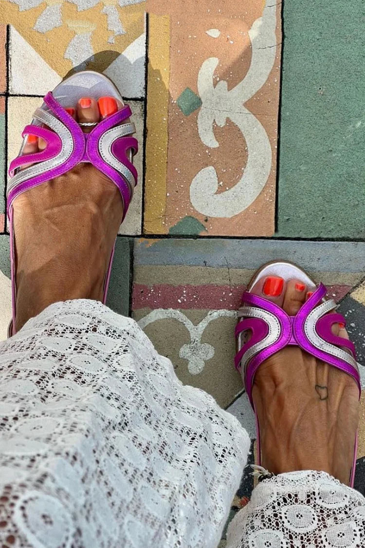 Ebony | Colour-Block Slingback Sandal