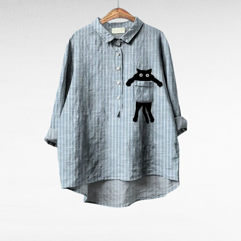 Amelia - Elegant Linen Summer Blouse