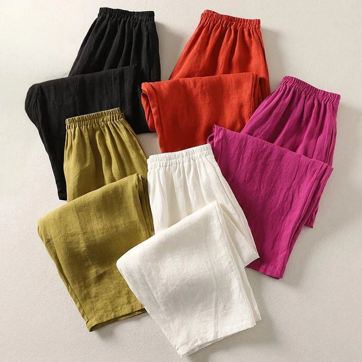 Amalia™ | Flowing Cotton-Linen Trousers