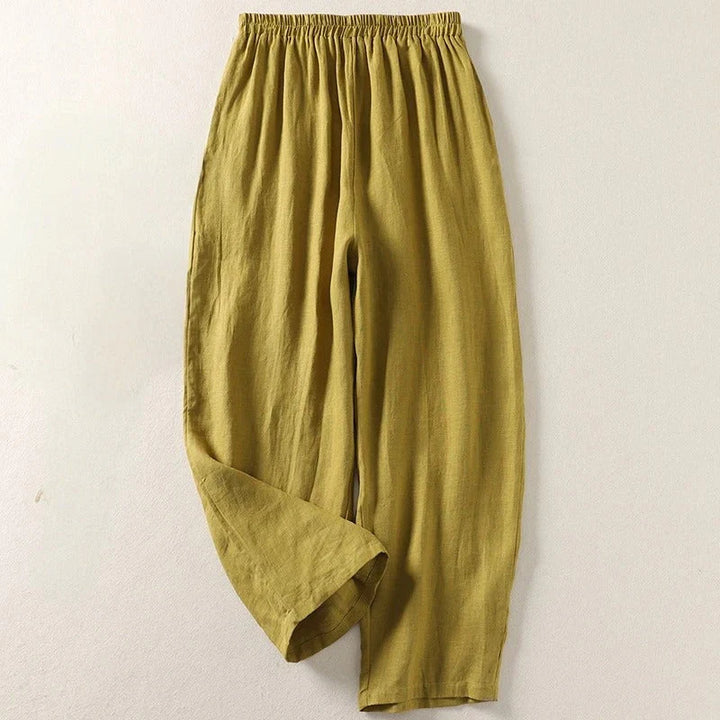 Amalia™ | Flowing Cotton-Linen Trousers