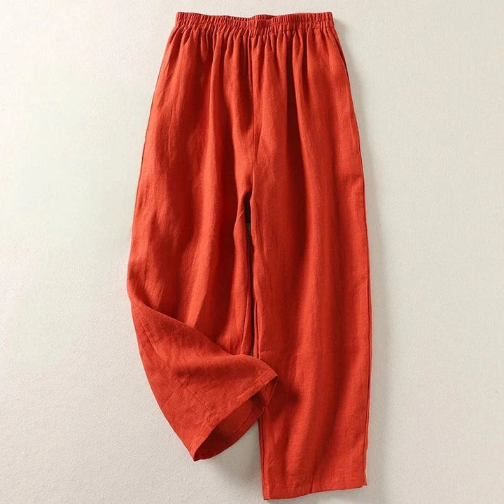 Amalia™ | Flowing Cotton-Linen Trousers