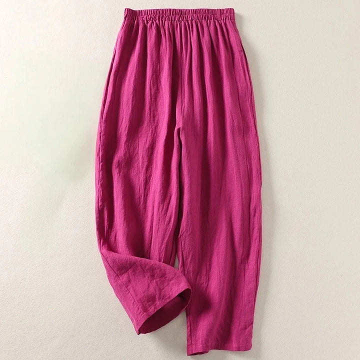 Amalia™ | Flowing Cotton-Linen Trousers