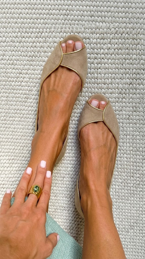 Jasmine | Open-Toe D'Orsay Flat
