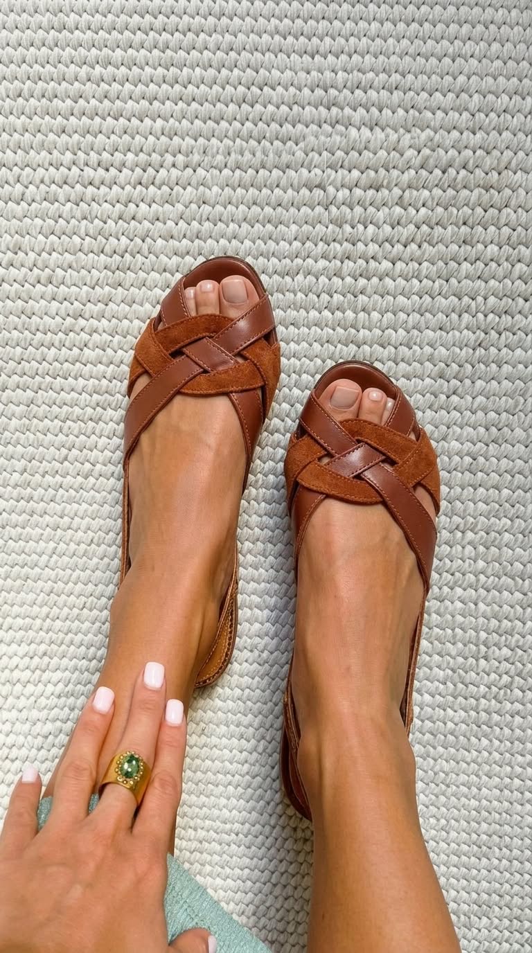Zara | Crossover Strap Slingback Sandal