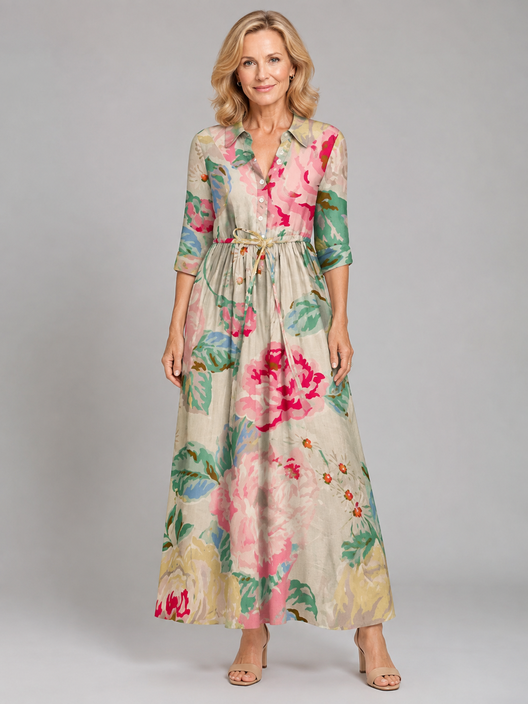 Cynthia – Graceful Floral Dress