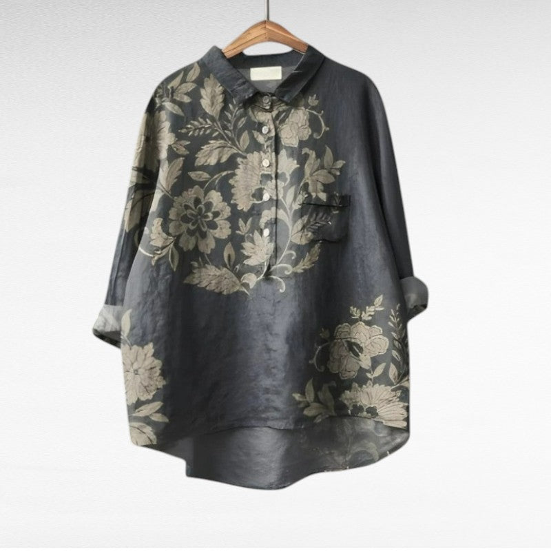 Jaime - Elegant Linen Summer Blouse