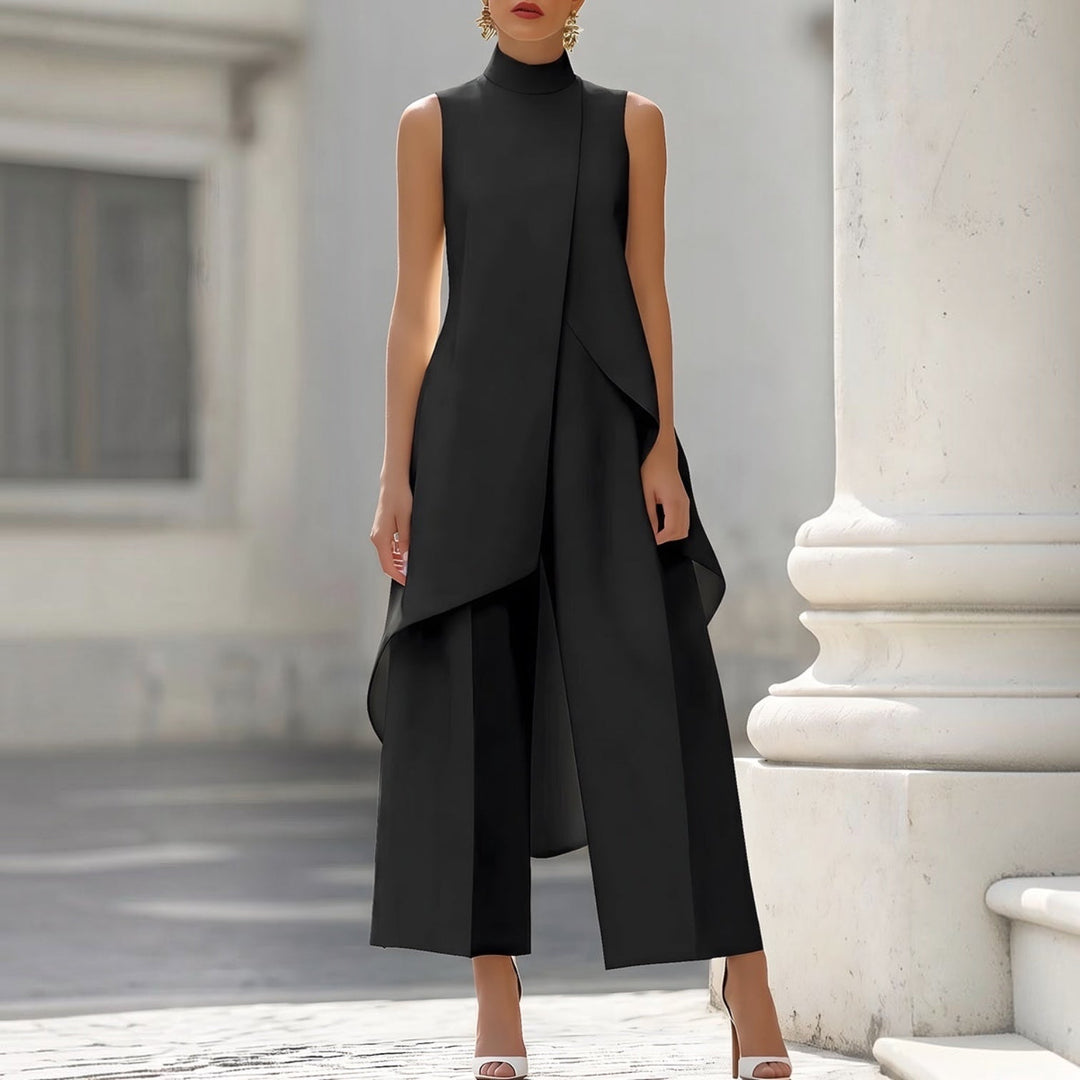 Valentina | Draped Wide-Leg Jumpsuit