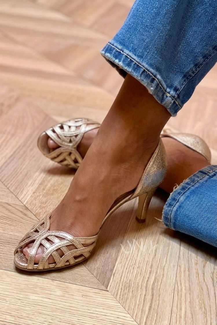 Vanessa | Interlaced Peep-Toe Pump