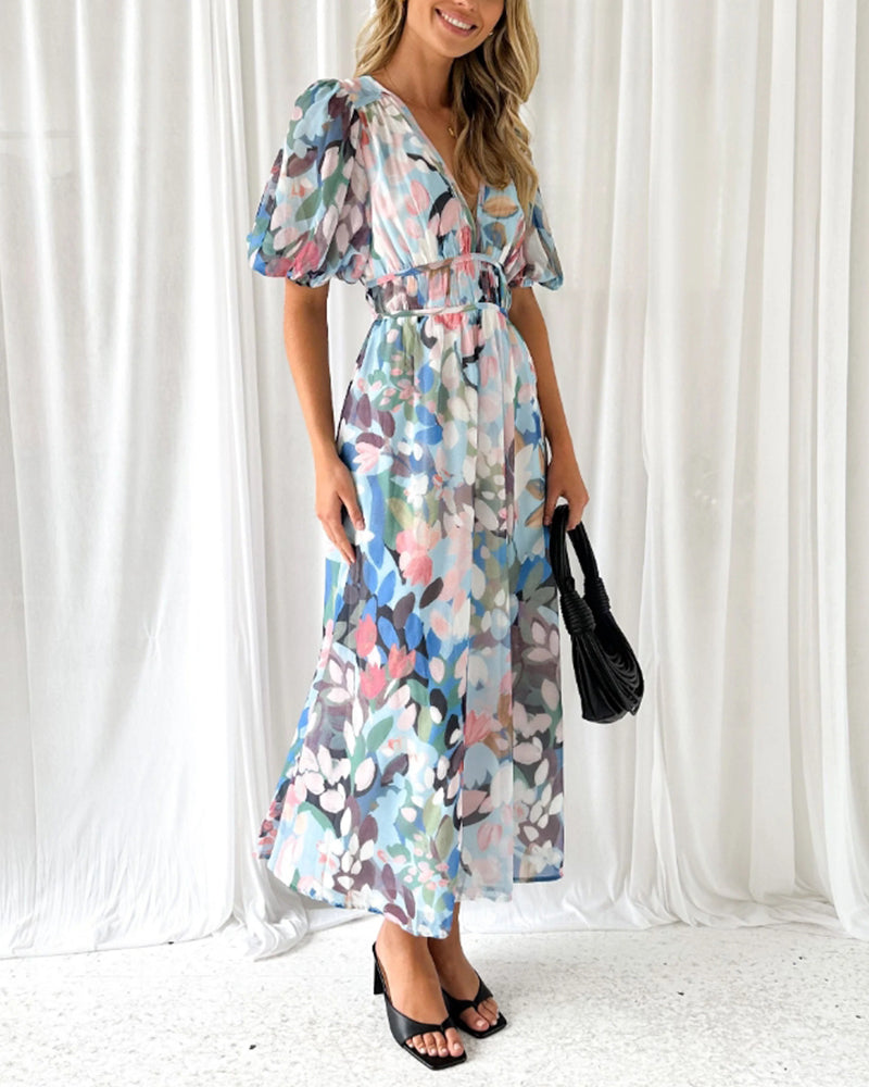 Celine | Feminine Floral Print Dress