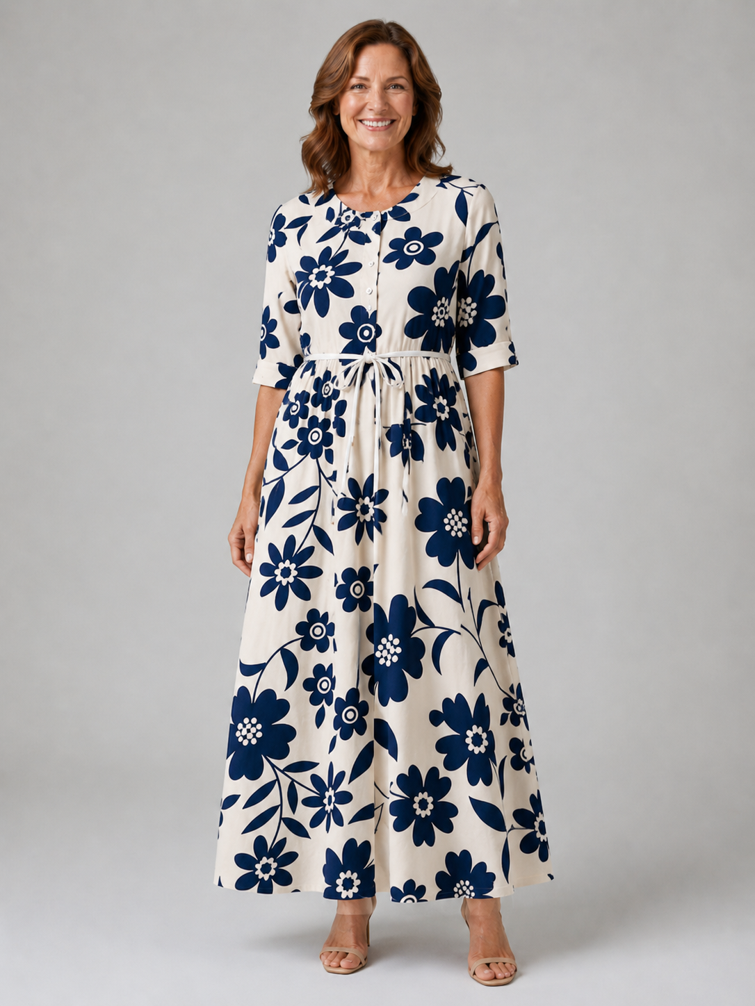 Beverly – Navy Floral Dress
