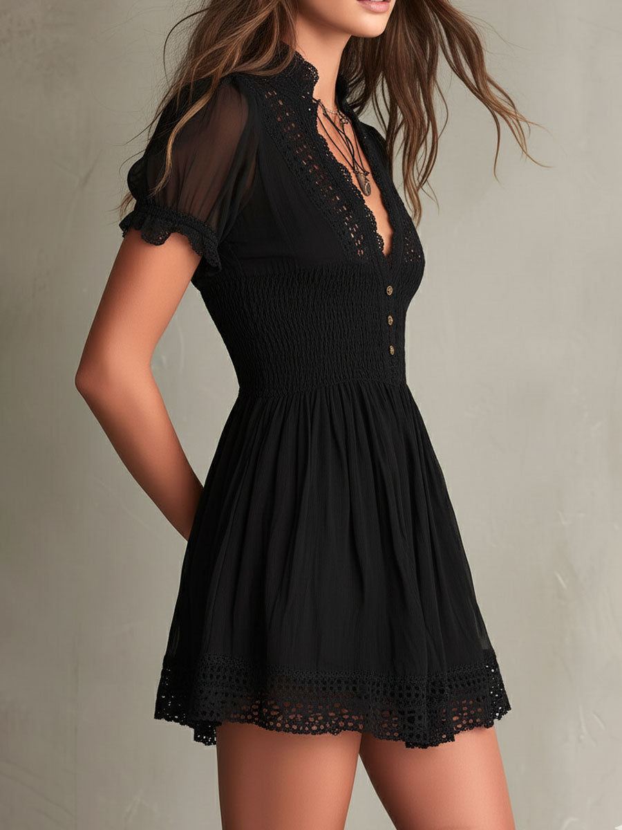 Celeste | Feminine V-Neck Mini Dress
