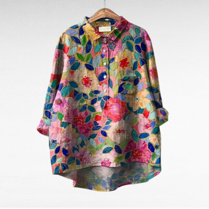 Lala - Elegant Linen Summer Blouse