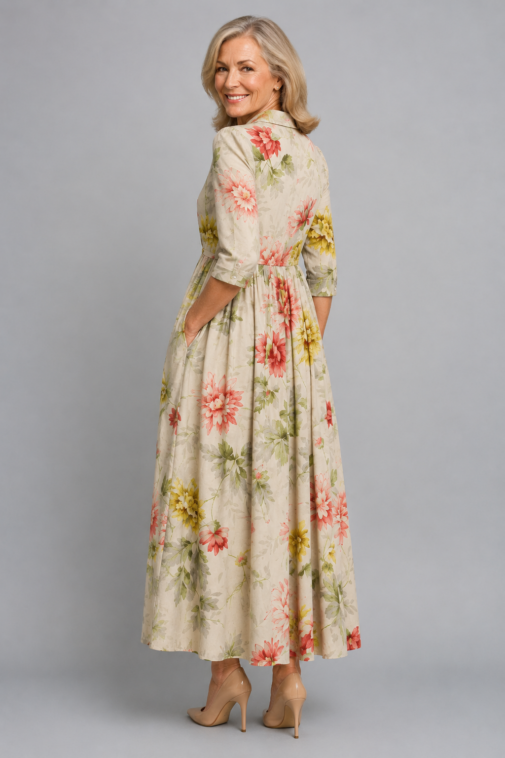 Sharon – Graceful Floral Dress