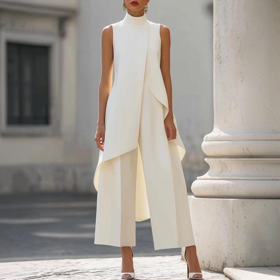 Valentina | Draped Wide-Leg Jumpsuit