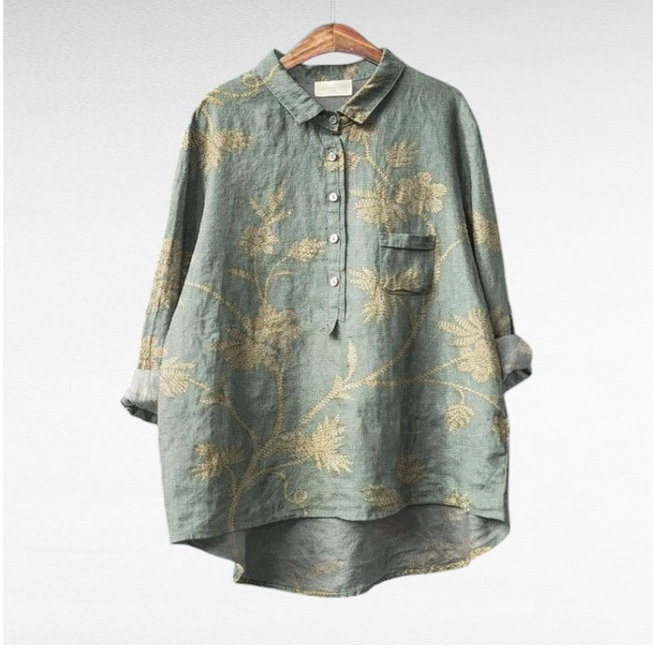 Lala - Elegant Linen Summer Blouse