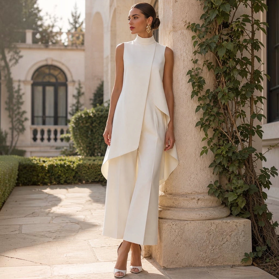 Valentina | Draped Wide-Leg Jumpsuit