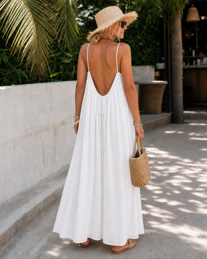 Amener | Flowing Sleeveless Strappy Relaxed Midi Dress