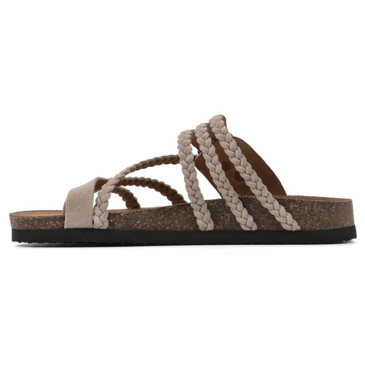 Mary - Braided Cork Sandals