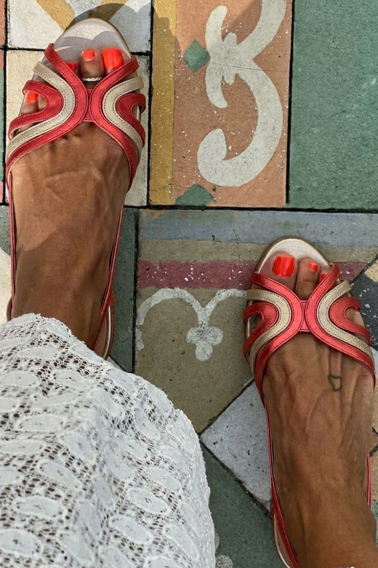 Ebony | Colour-Block Slingback Sandal