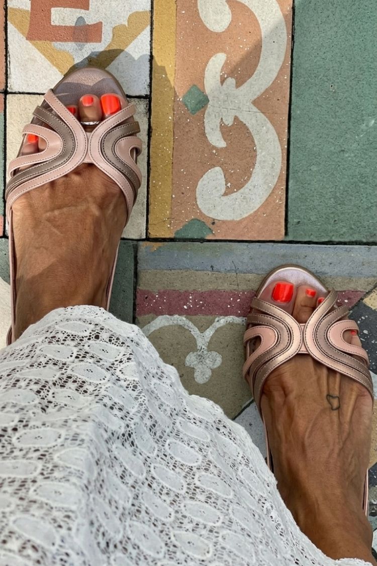 Ebony | Colour-Block Slingback Sandal