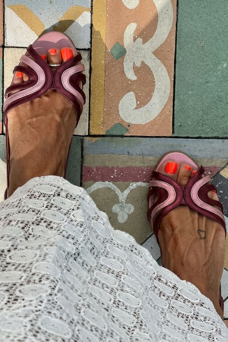 Ebony | Colour-Block Slingback Sandal