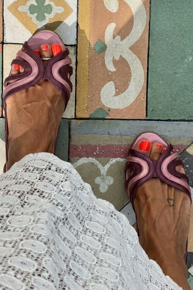 Ebony | Colour-Block Slingback Sandal