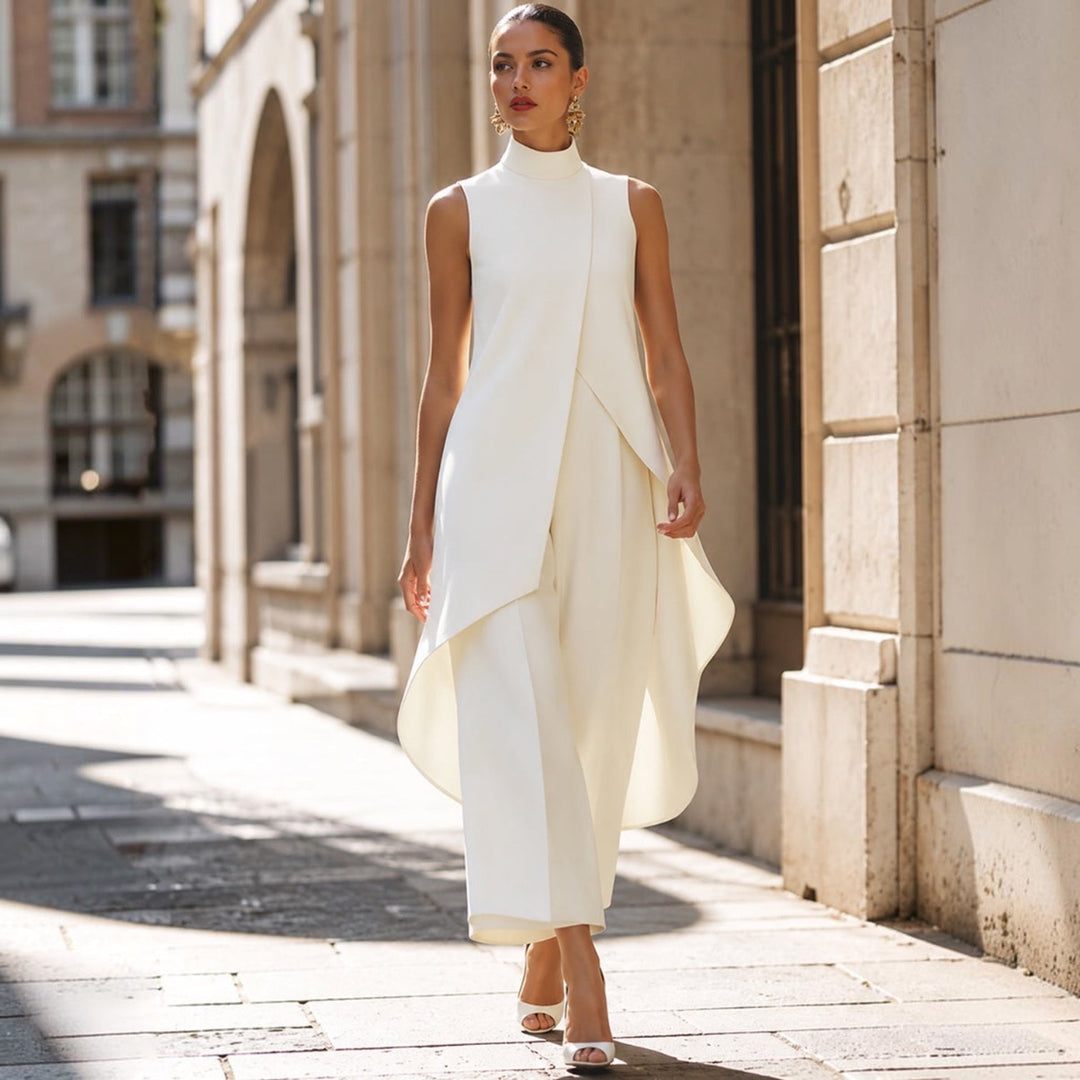 Valentina | Draped Wide-Leg Jumpsuit