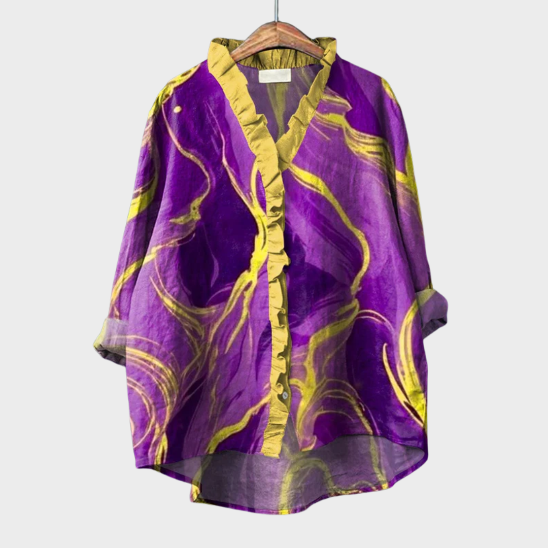 Beia - Elegant Linen Summer Blouse