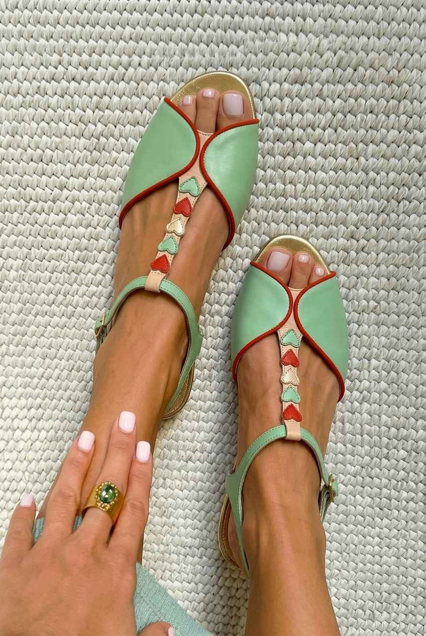 Erin | Back-Strap Heart Detail Sandal