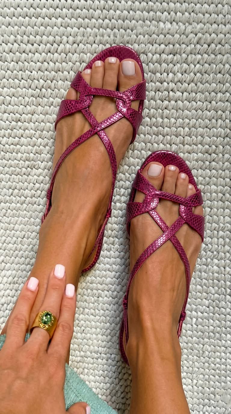 Elodie | Strappy Flat Sandals