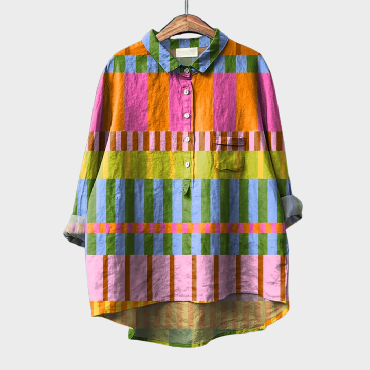 Lynn - Elegant Linen Summer Blouse