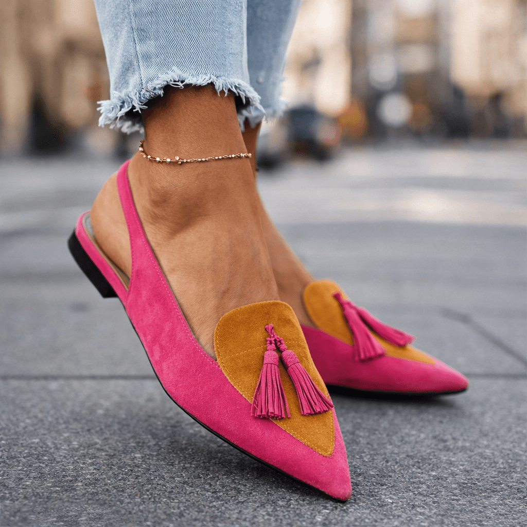 Domicela | Tasseled Suede-Effect Sandals