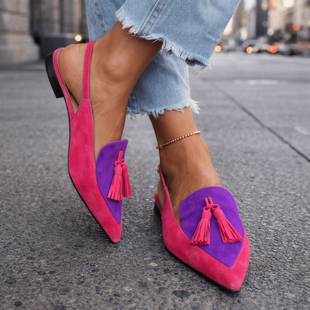 Domicela | Tasseled Suede-Effect Sandals