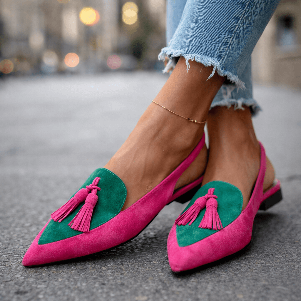 Domicela | Tasseled Suede-Effect Sandals