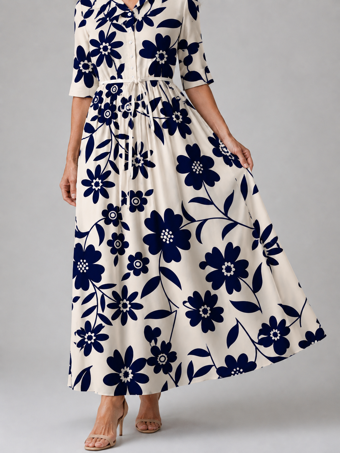 Beverly – Navy Floral Dress