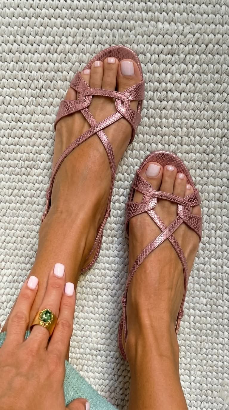 Elodie | Strappy Flat Sandals