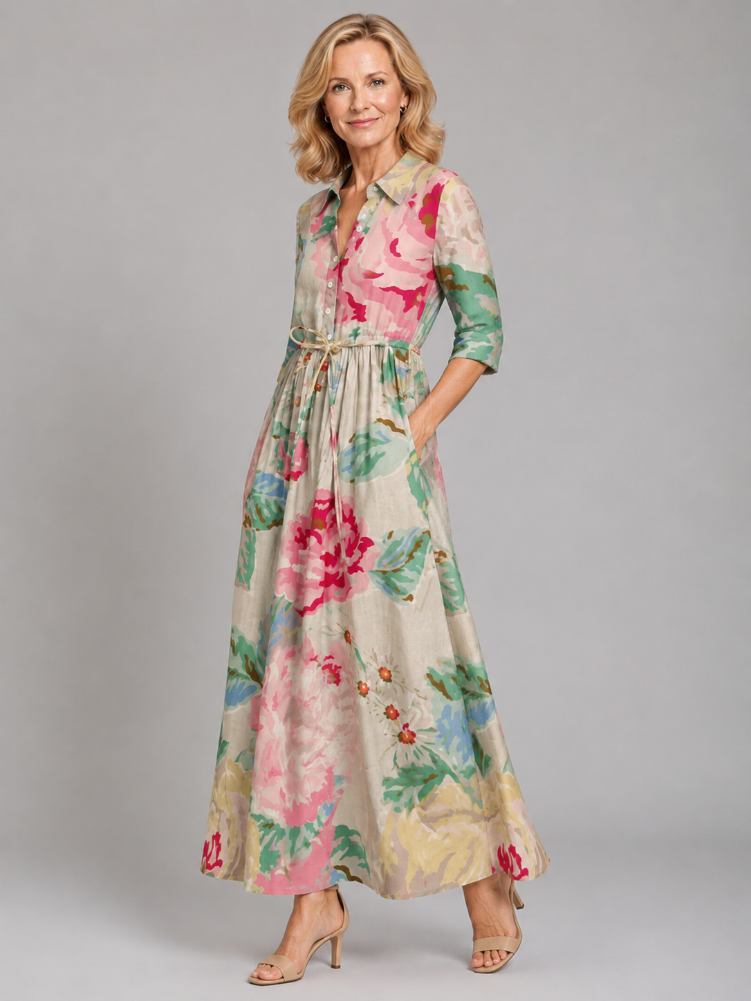 Cynthia – Graceful Floral Dress