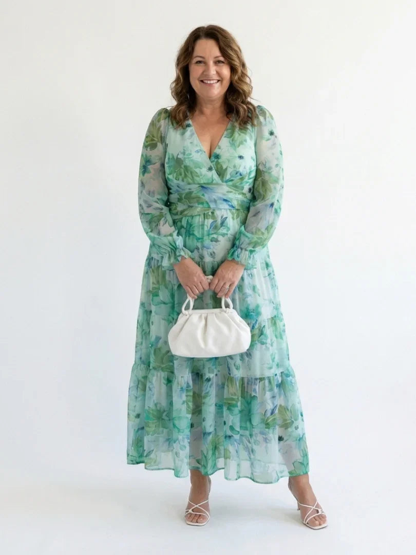 Althea | Long Sleeve Floral Maxi Dress
