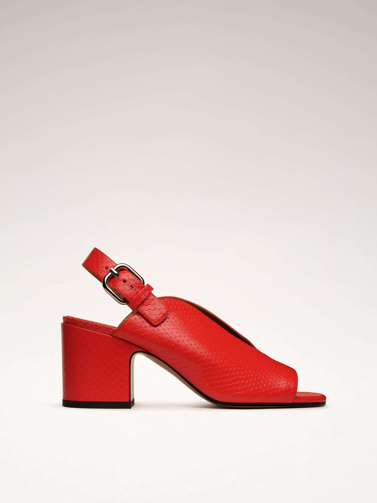 Solange | Embossed Heeled Sandals