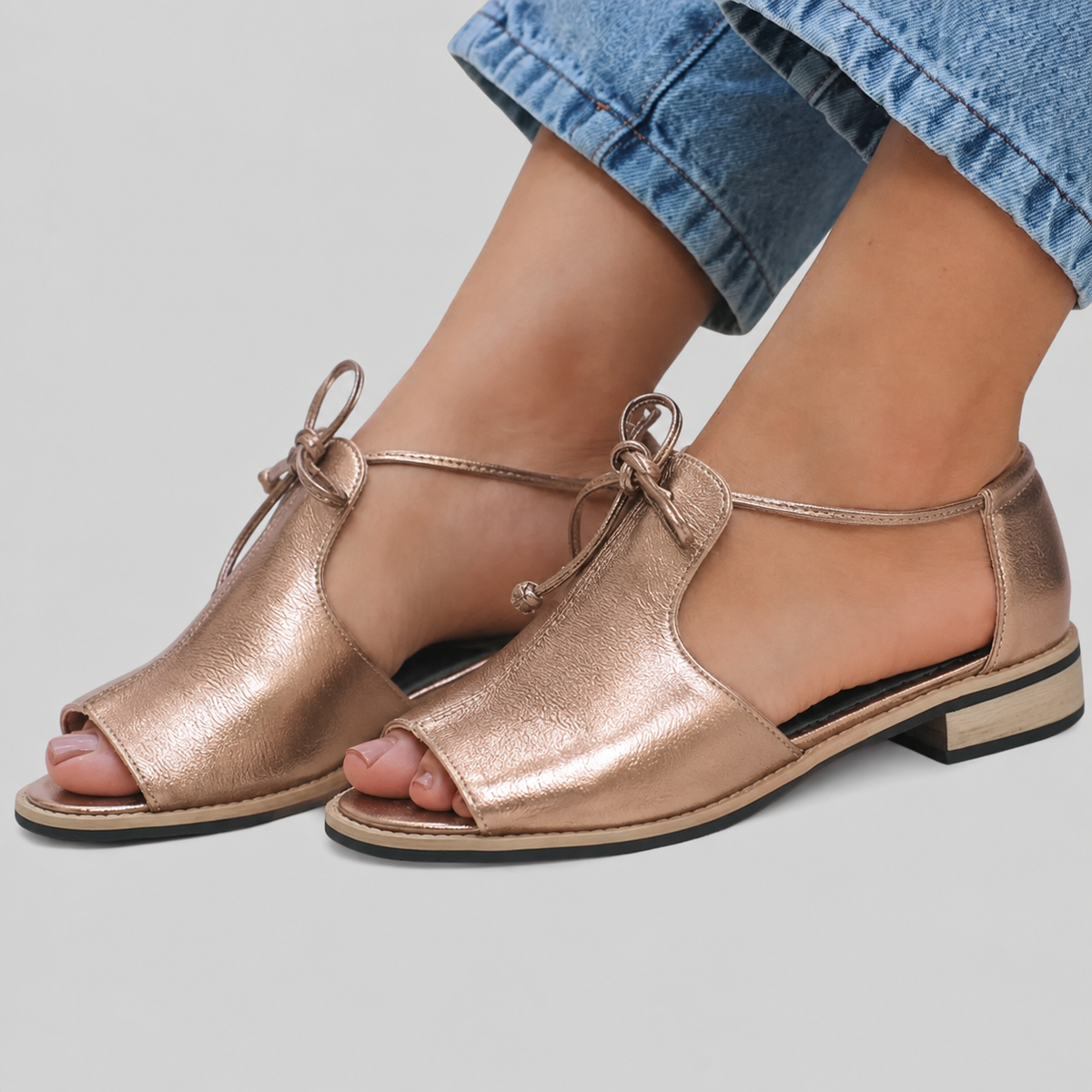 Arabella | Bow Strap Open-Toe Sandals