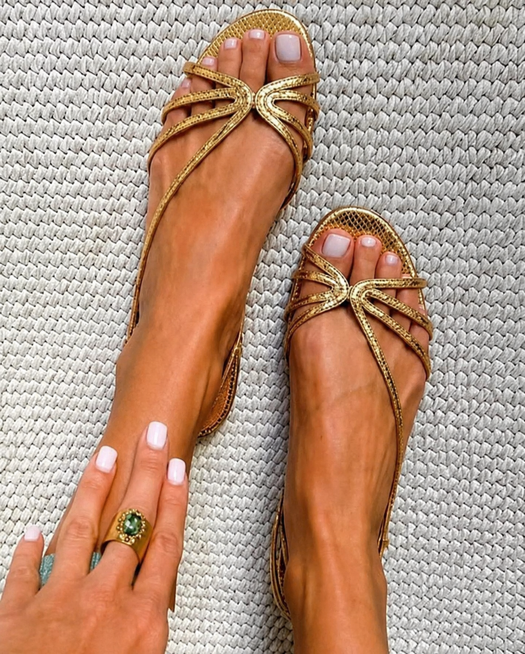 Ginevra | Golden Summer Elegance Sandals