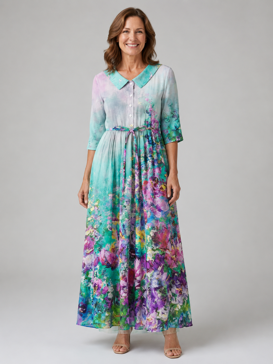 Patricia – Elegant Watercolour Dress
