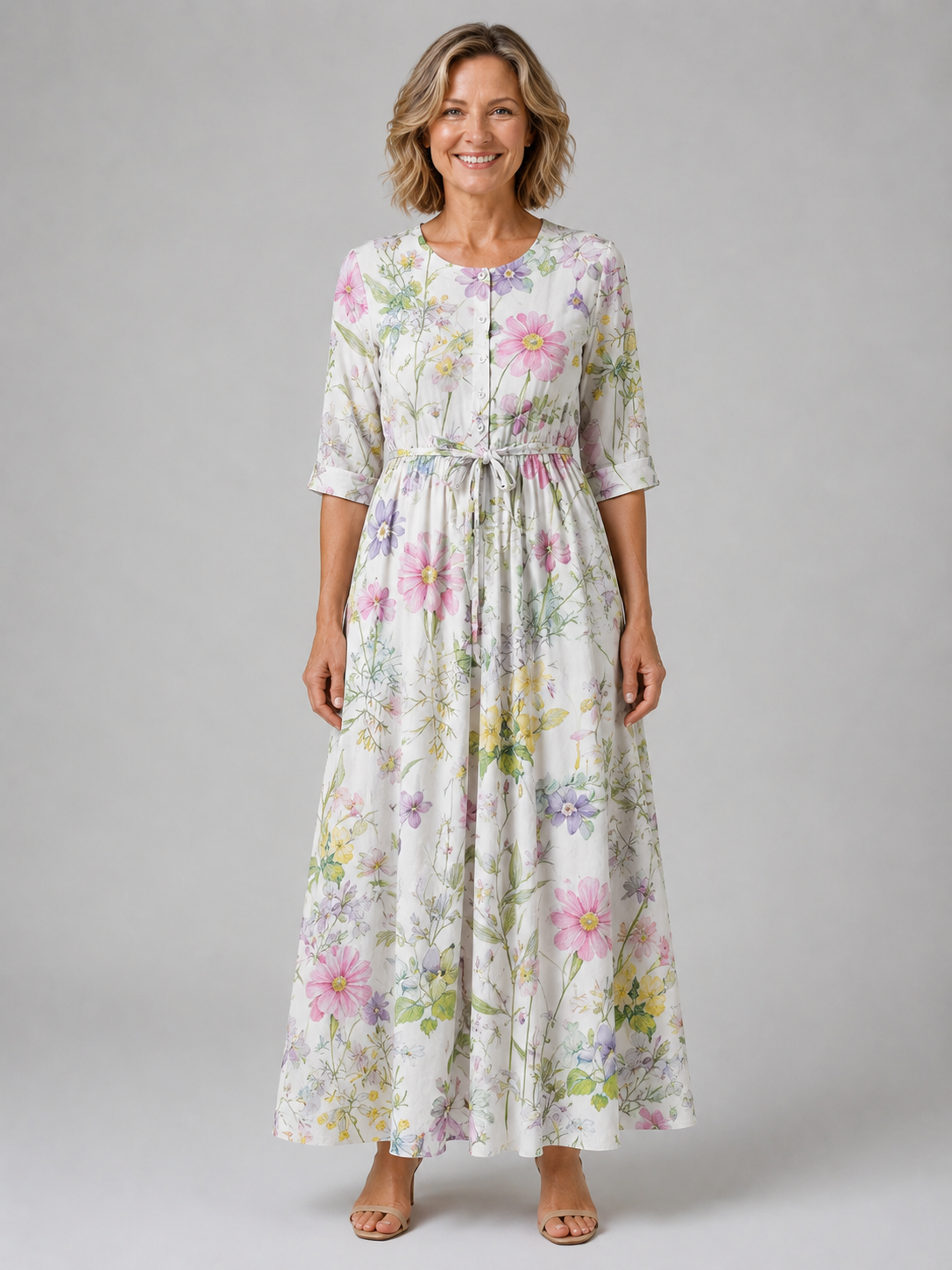 Susan – Elegant Floral Dress