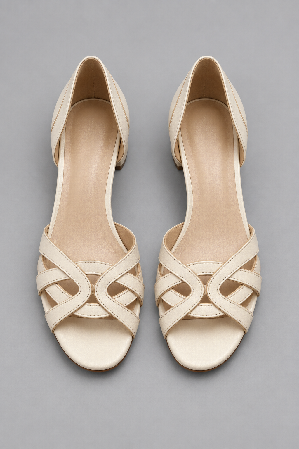 Kirsten | Soft Ivory Weave Sandals