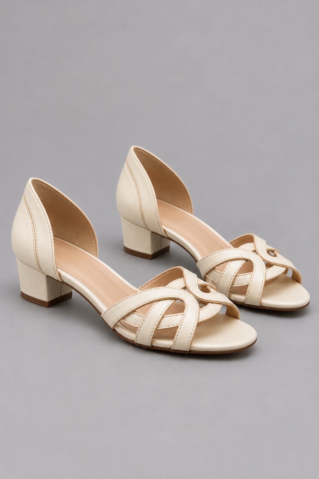 Kirsten | Soft Ivory Weave Sandals